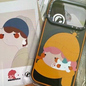 Cute Cartoon Phone Case - Black and Yellow